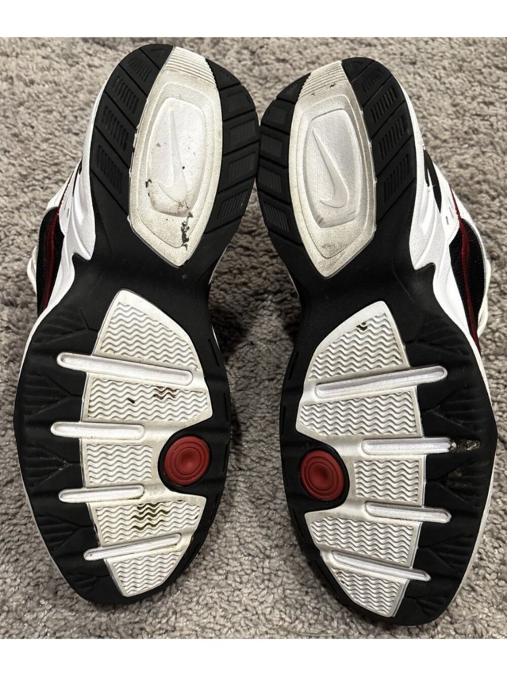 Size 11.5 - Nike Air Monarch IV White Black Red - Picture 7 of 8